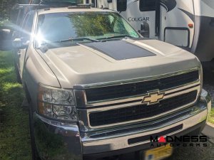 Chevrolet Silverado HD Flexible Solar Panel Kit - Complete Kit w/ Waterproof Controller + Hood Decal - 2007-2014 - 75W